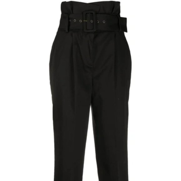 ba&sh Khol Belted Paperbag Waist Trouser Pants - Picture 9 of 9